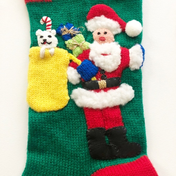 VTG Harlequin Designs Christmas Stocking Santa w Toy Sack Cynthia McKinney NWT - Picture 4 of 10